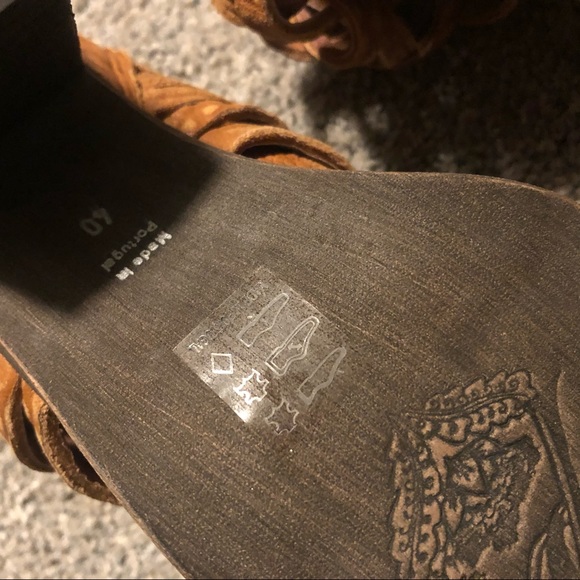 NWOT Distressed Free People Brown Leather Boots - Picture 7 of 7